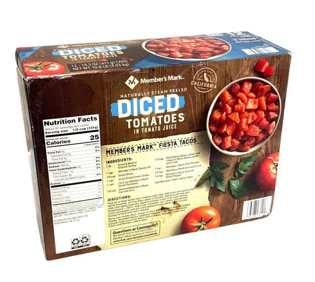 12 Pack Member's Mark Diced Tomatoes