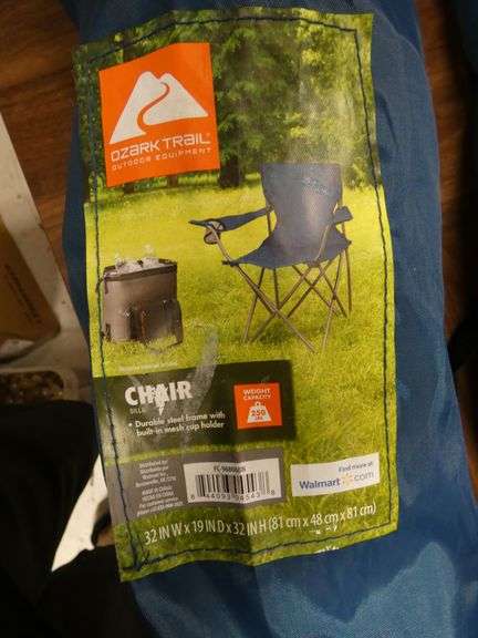 2 Blue OZARK TRAIL Bag Chairs