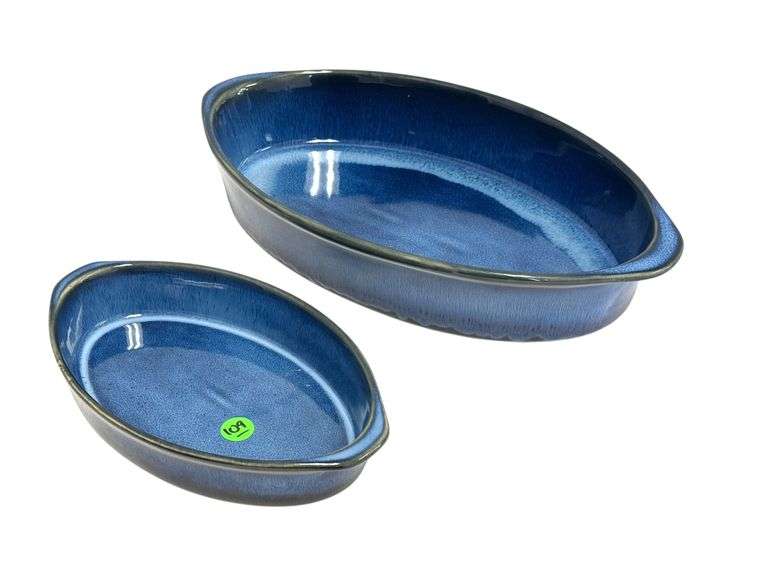 Emeril Lagasse 2-Piece Oval Stoneware Baking Dish Set