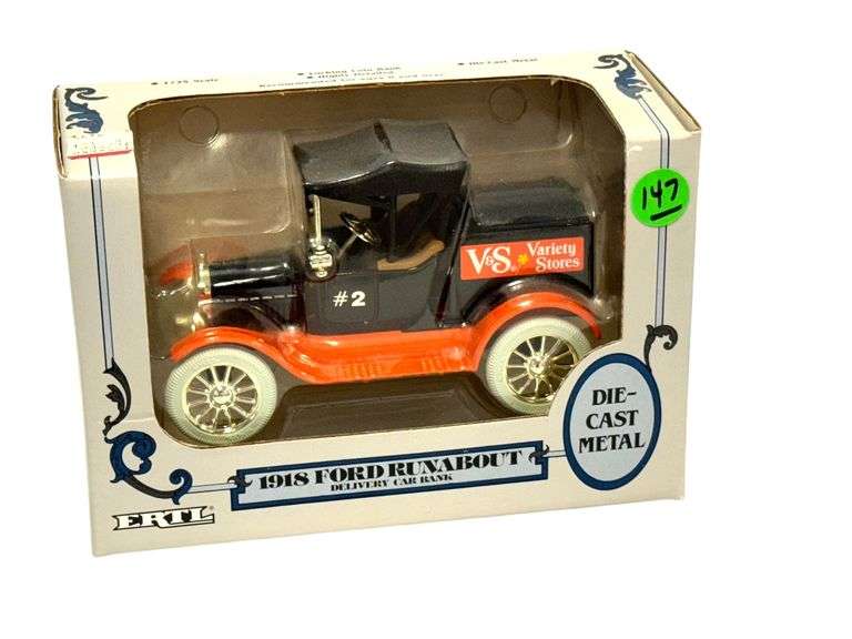 ERTL Die Cast Bank, V & S Variety Stores 1918 Ford Runabout