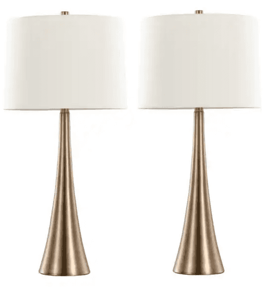 New Set of 2 Tapered Table Lamps