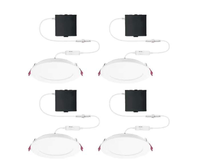 New 4 Pack Slim LED Color Changing Recessed Light Kit