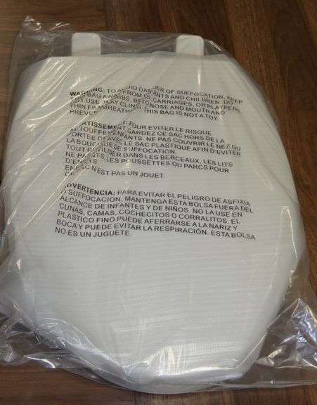 New 2420 18" Elongated Toilet Seat in Biscuit Color