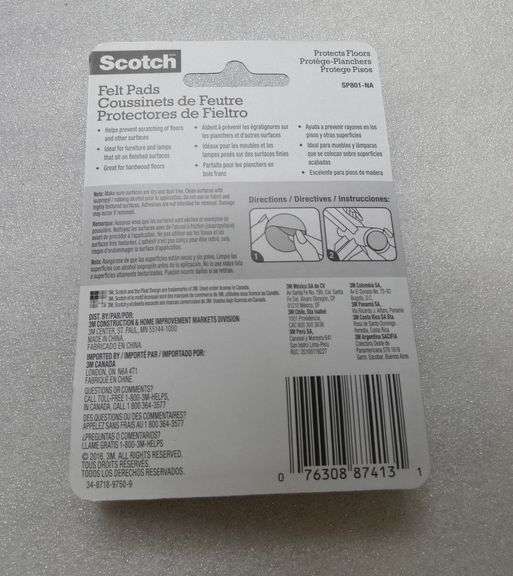 2 New Boxes of 96 Scotch 3M 1" Felt Furniture Pads -192 pads total