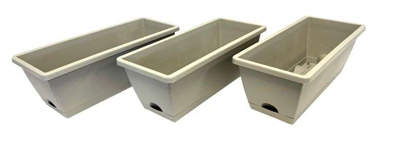 Lot of 3 - Vegetable Planting Pot - Plastic Flower Pot Balcony Planters (NEW)