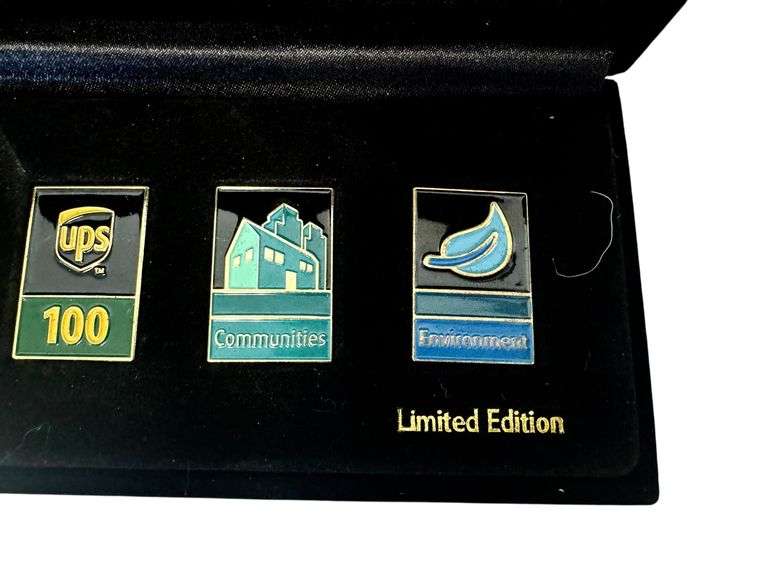 Limited Edition United Parcel Service (UPS) 100th Anniversary Pin Set