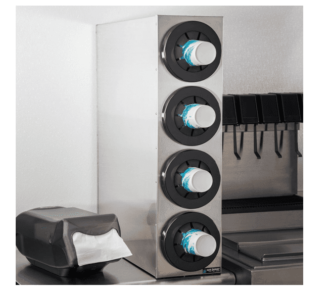 New SAN JAMAR Sentry Commercial Stainless Steel Cup Dispenser