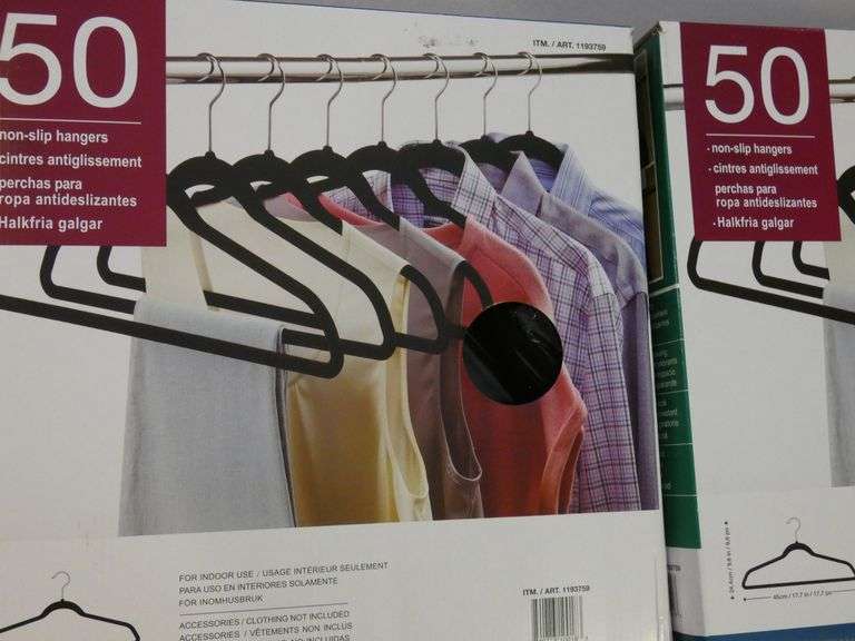 Two 50 Packs Non Slip Clothes Hangars
