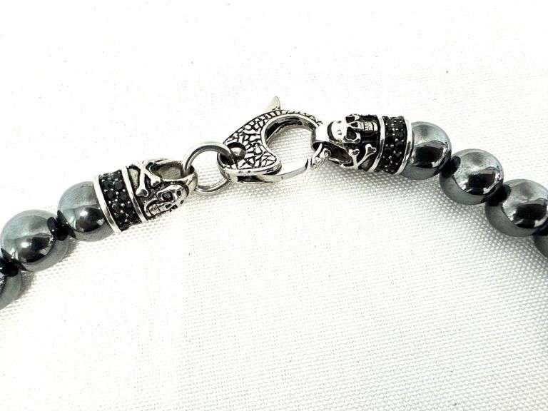 Men's Hematite Beaded Necklace - 23-1/2" Long