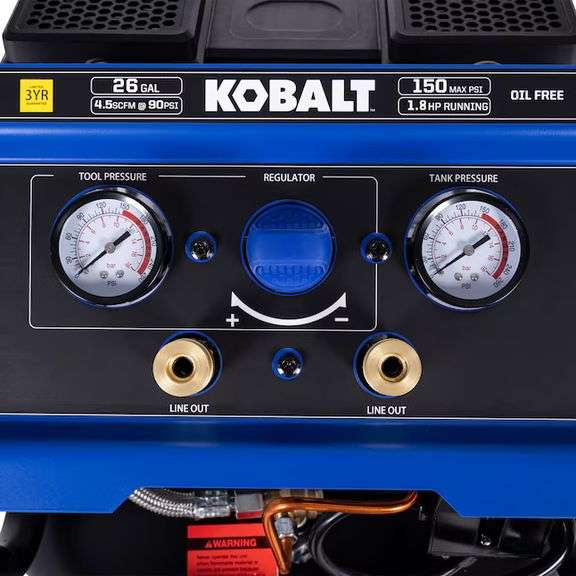 Kobalt QUIET TECH 26-Gallon Portable Electric 150 PSI Vertical Air Compressor - **See Description***