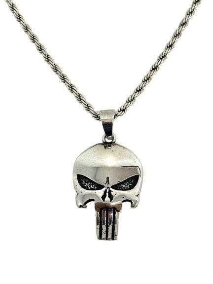 Men's "Biker" Styled Necklace & Pendant Set