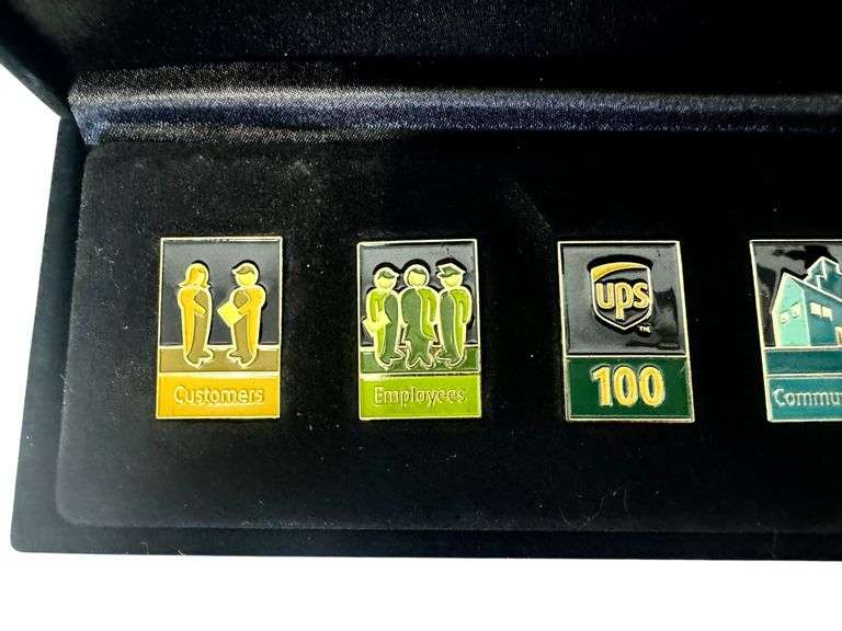 Limited Edition United Parcel Service (UPS) 100th Anniversary Pin Set