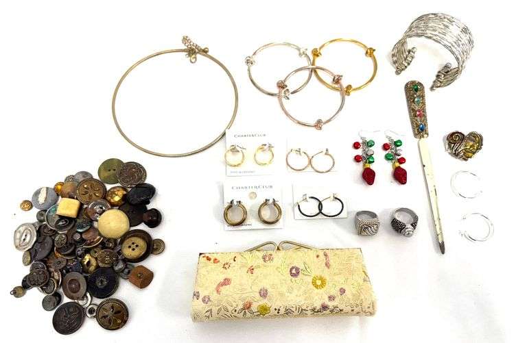 Costume Jewelry & Vintage Button Collection
