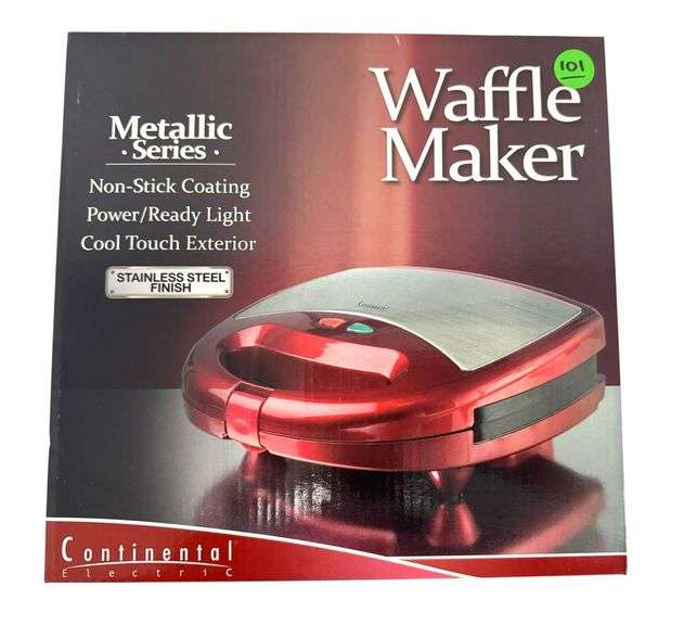 Continental Electric Metallic Series Brand Waffle Maker