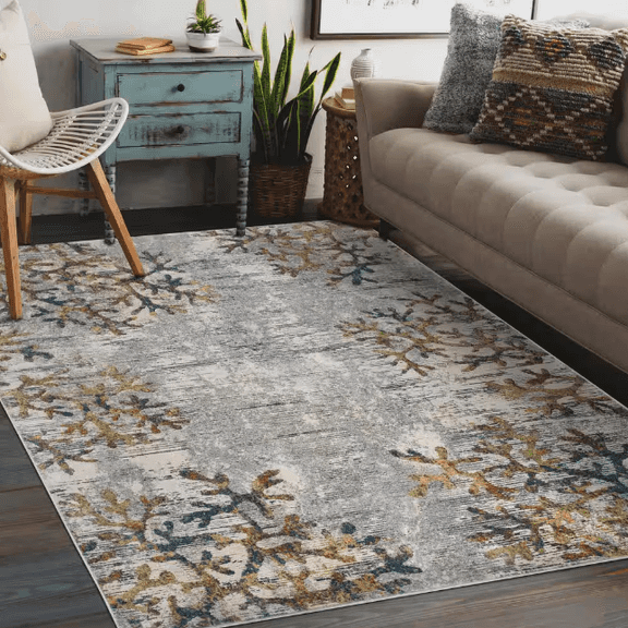 New 5' x 6' 8" Coral Bazaar Rug