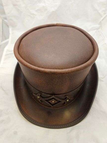 New Brown Leather Eldorado Voodoo Hat by American Hat Makers