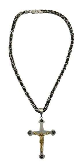 Men's "Biker" Styled Necklace & Pendant Set