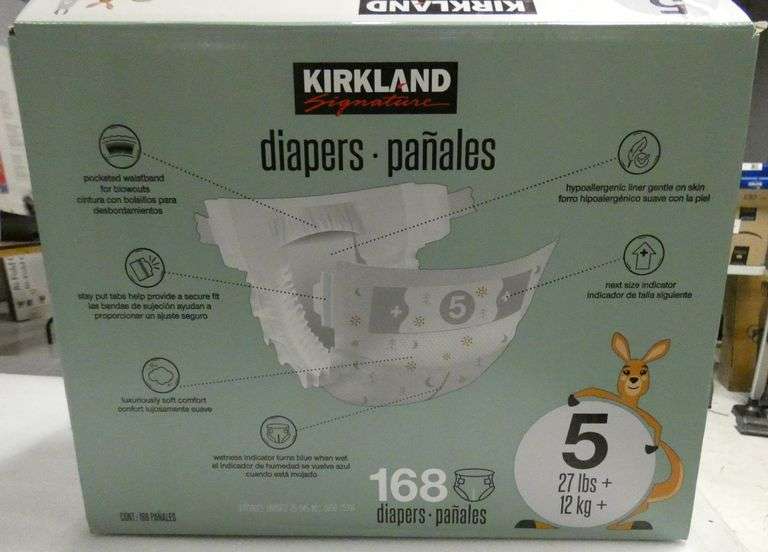 Box of KIRKLAND Diapers 27lbs +