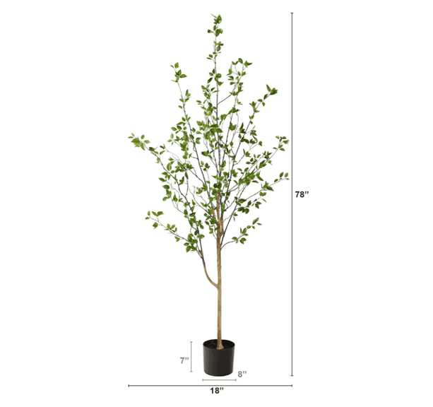New 6.5ft Minimalist Artificial Citrus Tree
