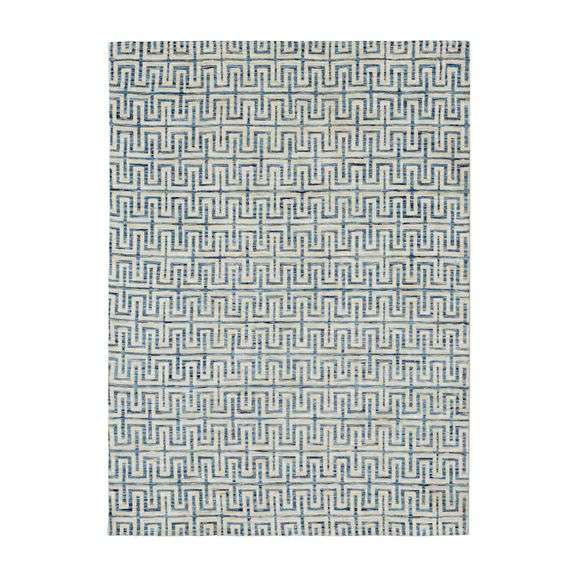 Origin 21 Coastal Tides 5 x 7 (ft) Loomed Polyester Blue Rectangular Indoor Abstract Mid-Century Mod