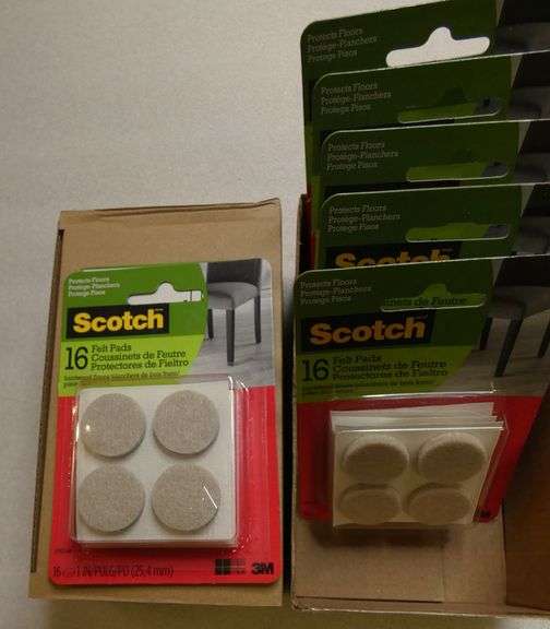 2 New Boxes of 96 Scotch 3M 1" Felt Furniture Pads -192 pads total