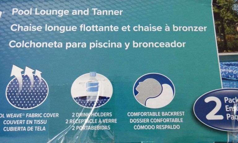 New 2 Pack AQUA Pool Lounge & Tanner