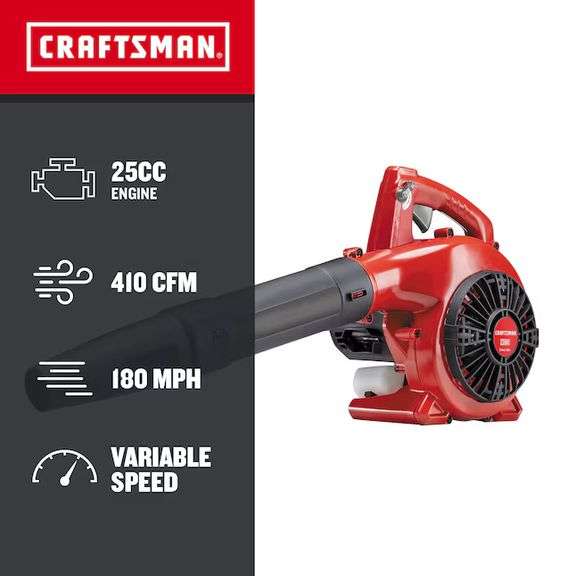 CRAFTSMAN B2000 25-cc 2-cycle 410-CFM 180-MPH Gas Handheld Leaf Blower
