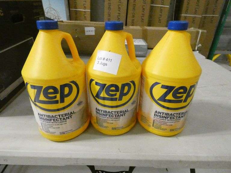 3 New Gallon Jugs of ZEP Antibacterial Cleaner