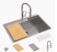 New KOHLER PROVO Stainless Kitchen Sink Kit