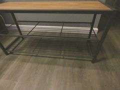 TRINITY Wood Top Metal Frame Table