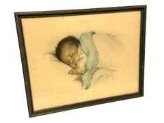 Betsy Pease Gutman Print Pair Awakening & A Little Bit of Heaven Prints, In Original Frames