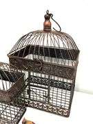 2pc Metal Bird Cage w/ 2 Birds