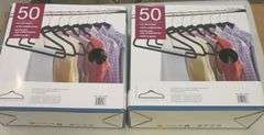 Two 50 Packs Non Slip Clothes Hangars