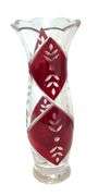 Lenox Crystal Vase, 9" Flower Vase Crimson Splendor