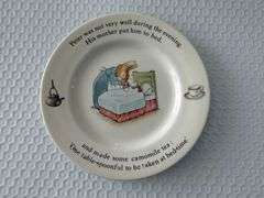 Beatrix Potter PETER RABBIT "Sick in Bed" 7" Plate