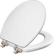 Mansfield Wood White Round Soft Close Toilet Seat - NEW!