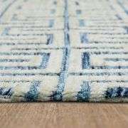 Origin 21 Coastal Tides 5 x 7 (ft) Loomed Polyester Blue Rectangular Indoor Abstract Mid-Century Mod