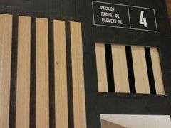 Artika Oak & Black Sonolok Sound-Absorbing Slatted Panel Kit