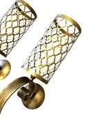 Pair of LARGE Pier One Metal Candle Sconces