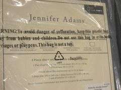 3 Sets Jennifer Adams Twin Size Sheet Sets -Grey
