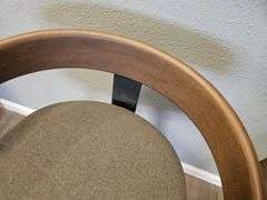 Wood Back Modern Metal Stool, 25" Seat Height