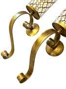 Pair of LARGE Pier One Metal Candle Sconces