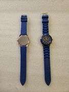 2 New Analog Quartz Dark Blue Silicone Sports Watches