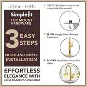 allen + roth Harlow Brushed Gold Single Handle Deck-mount Pull-down Kitchen Faucet with Sprayer ( De