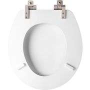 Mansfield Wood White Round Soft Close Toilet Seat - NEW!