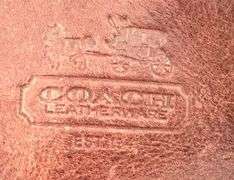 Vintage Coach Signature Maroon Canvas & Leather Logo Bag