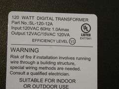 Hampton Bay 120W Digital Transformer 12 or 15 volts for Landscape Lighting