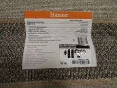 New 62"x85" Bazaar Squares Area Rug