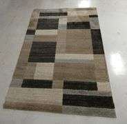 New 62"x85" Bazaar Squares Area Rug