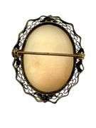 Vintage Carved Shell Cameo Brooch